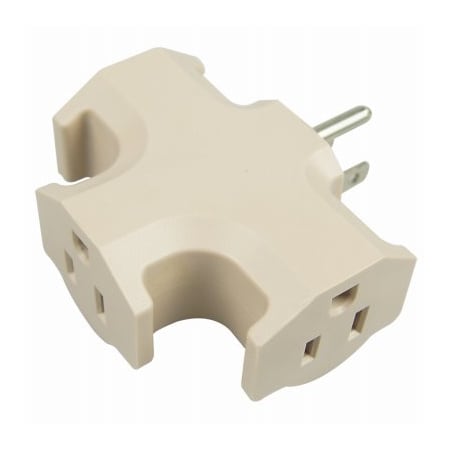 Kab Enterprise Plug Adapter, Triple Tap, 3 Outlet(s) Biege KAB3FT